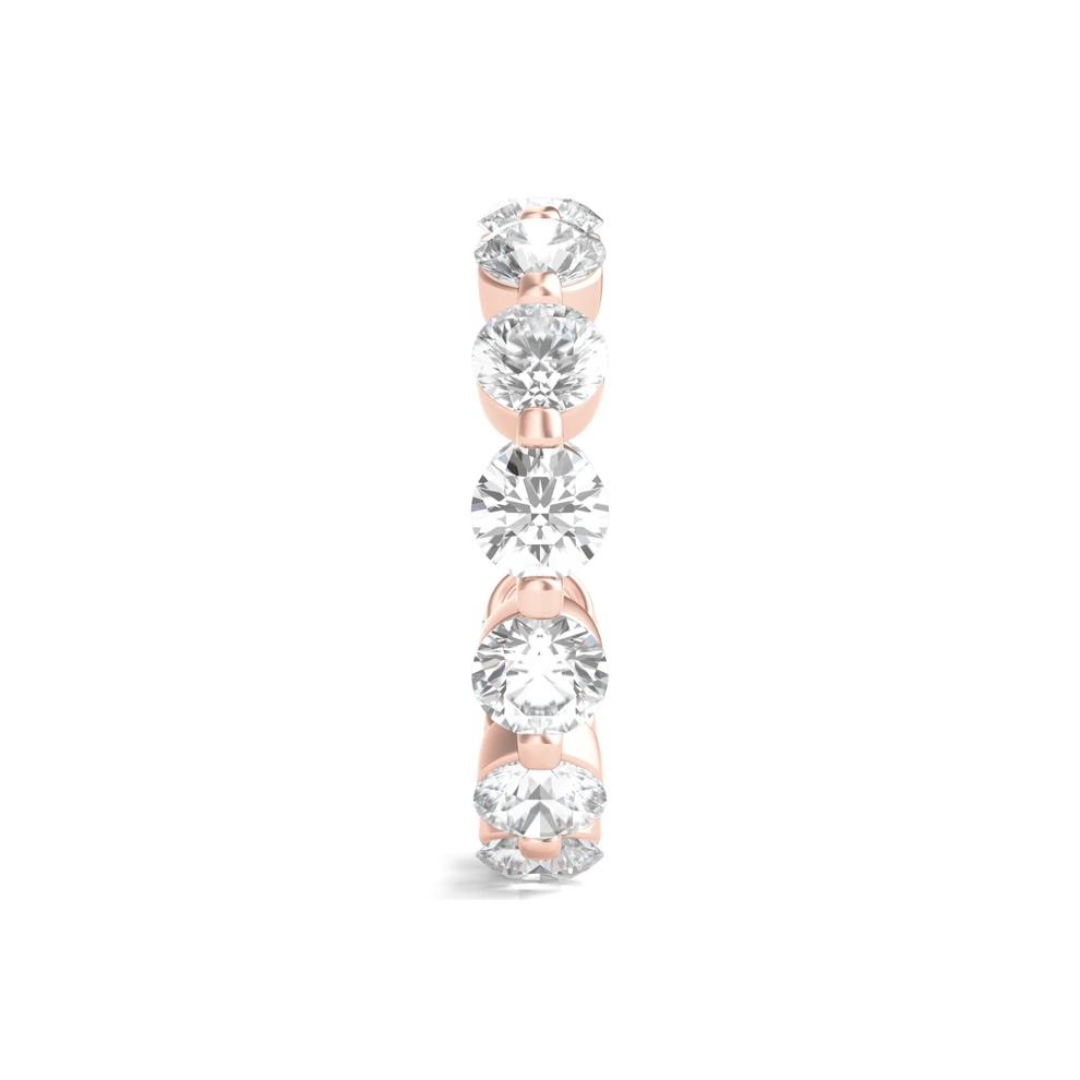 Round-Cut Diamond Shared Prong Eternity Band in 14k Rose Gold (4 ct. tw.) – Image 3 of 3