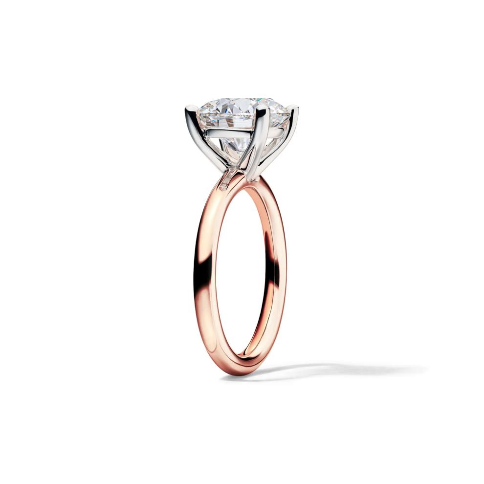 Lab Grown Diamond Round Solitaire Engagement Ring in 14K Rose Gold (4 ct.) – Image 3 of 4