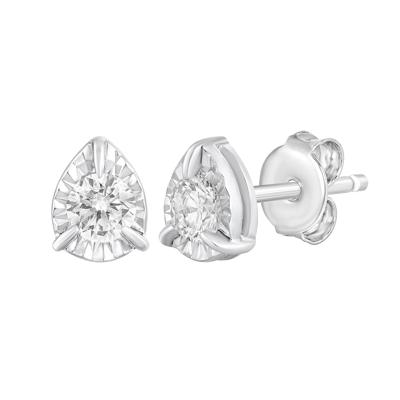Diamond Pear-Shaped Stud Earrings