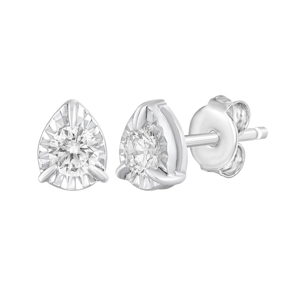 Diamond Pear-Shaped Stud Earrings in 10K White Gold (1/4 ct. tw.) – Image 1 of 2