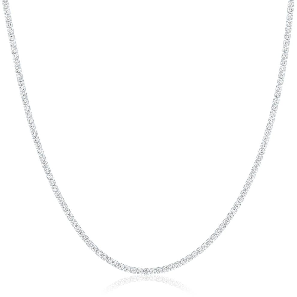 Lab-Created White Sapphire Tennis Necklace &amp; Bracelet Box Set in Sterling Silver – Image 2 of 6