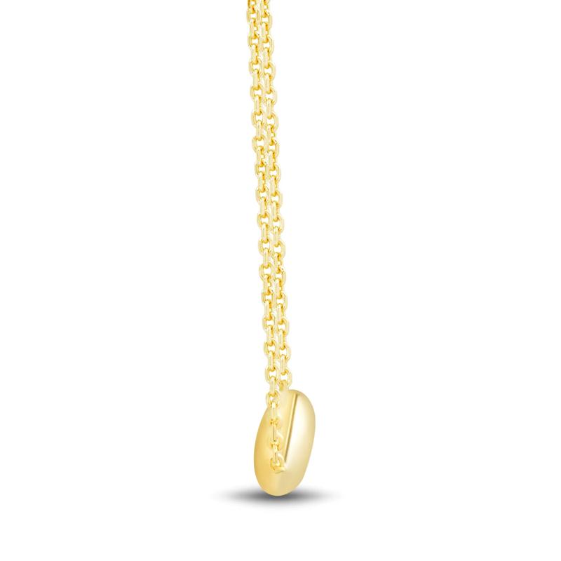 Curved Teardrop Necklace in Vermeil – Image 2 of 3