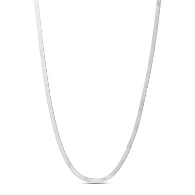 Herringbone Chain Necklace in Sterling Silver, 3mm, 18"