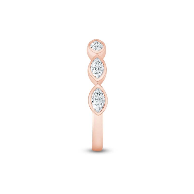 Lab Grown Diamond Marquise Open band in 14K Rose Gold &#40;5/8 ct. tw.&#41; – Image 3 of 3