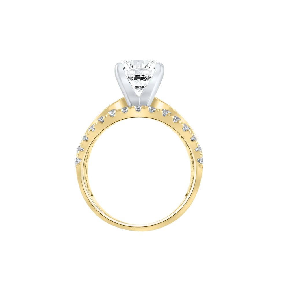 Lab Grown Diamond Semi-Mount Engagement Ring in 14K Yellow Gold (1 1/2 CT. TW.) – Image 3 of 6
