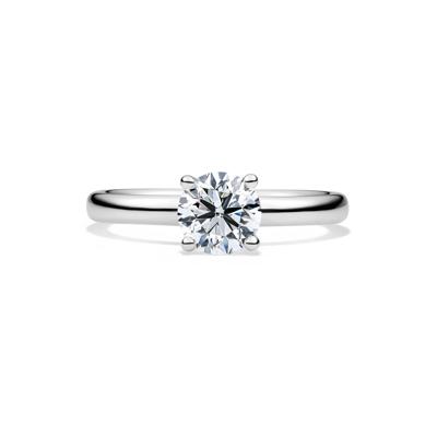 Diamond Round Brilliant Cut Solitaire Engagement Ring in 14K Gold