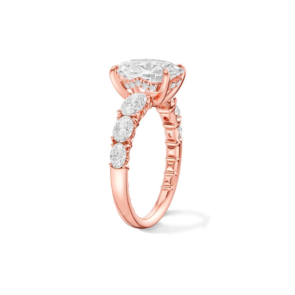 Matilda Lab Grown Diamond Oval Engagement Ring in 18K Rose Gold (3 5/8 ct. tw.) – Image 3 of 4