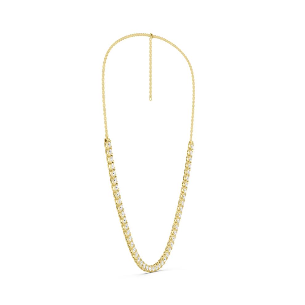 Lab Grown Diamond Tennis Necklace in 10K Yellow Gold (3 ct. tw.) – Image 2 of 5