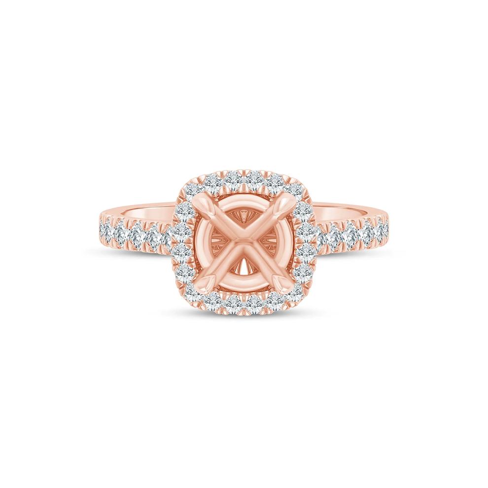 1/2 ct. tw. Diamond Semi-Mount Engagement Ring in 14K Rose  Gold (Setting Only) – Image 2 of 6