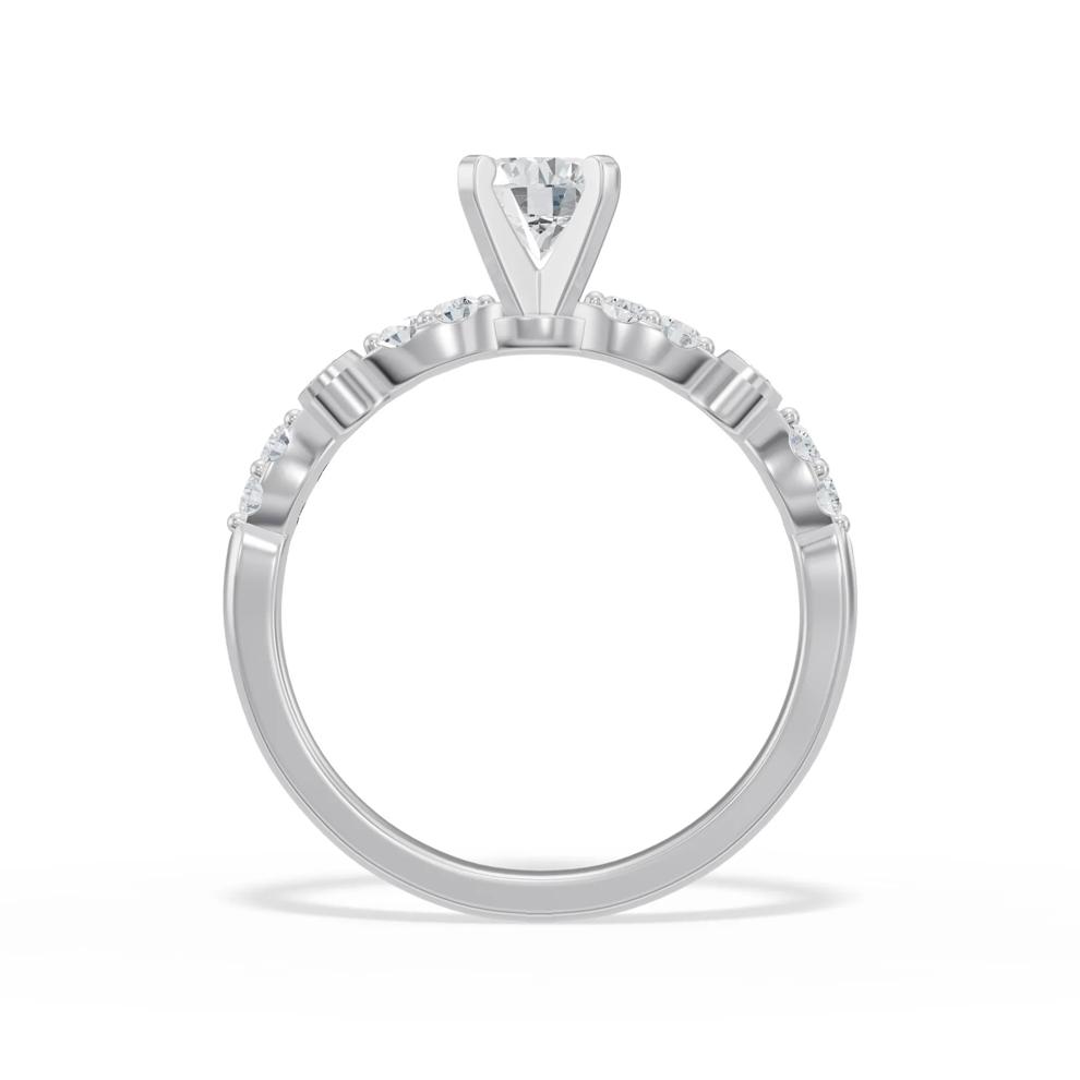 Diamond Round Center Engagement Ring in Platinum (3/4 ct. tw.) – Image 2 of 4