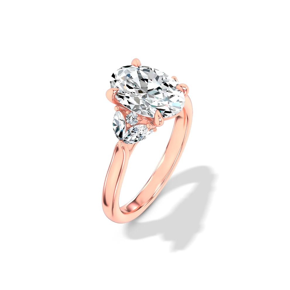 Lab Grown Diamond Oval Engagement Ring in 14K Rose Gold (3 3/8 ct. tw.) – Image 4 of 4