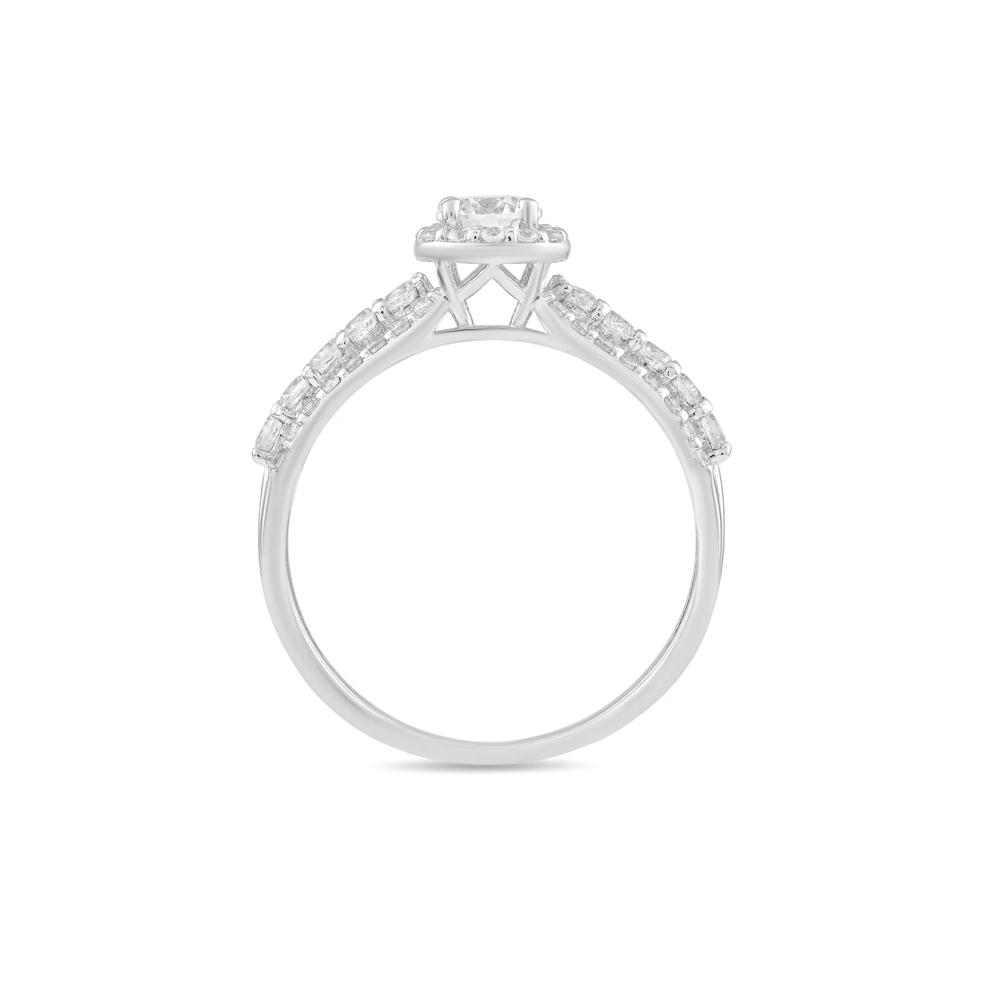 Diamond Round Center Multi-Row Engagement Ring in 10K White Gold (1 ct. tw.) – Image 2 of 4