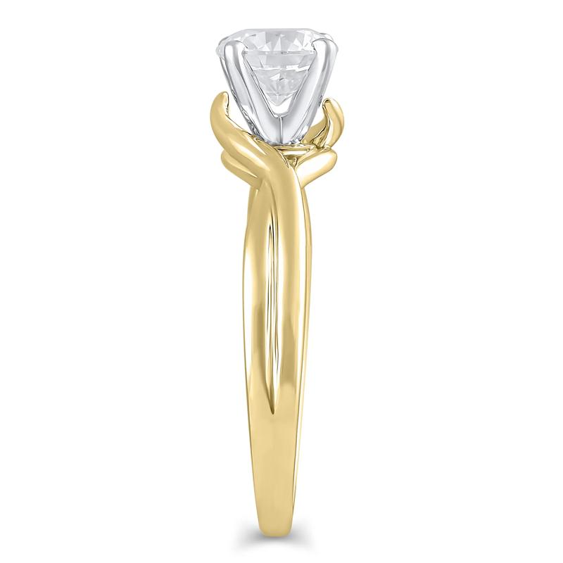 Bypass Twist Shank Semi-Mount Engagement Ring in 14K Gold &#40;Setting Only&#41; – Image 5 of 6
