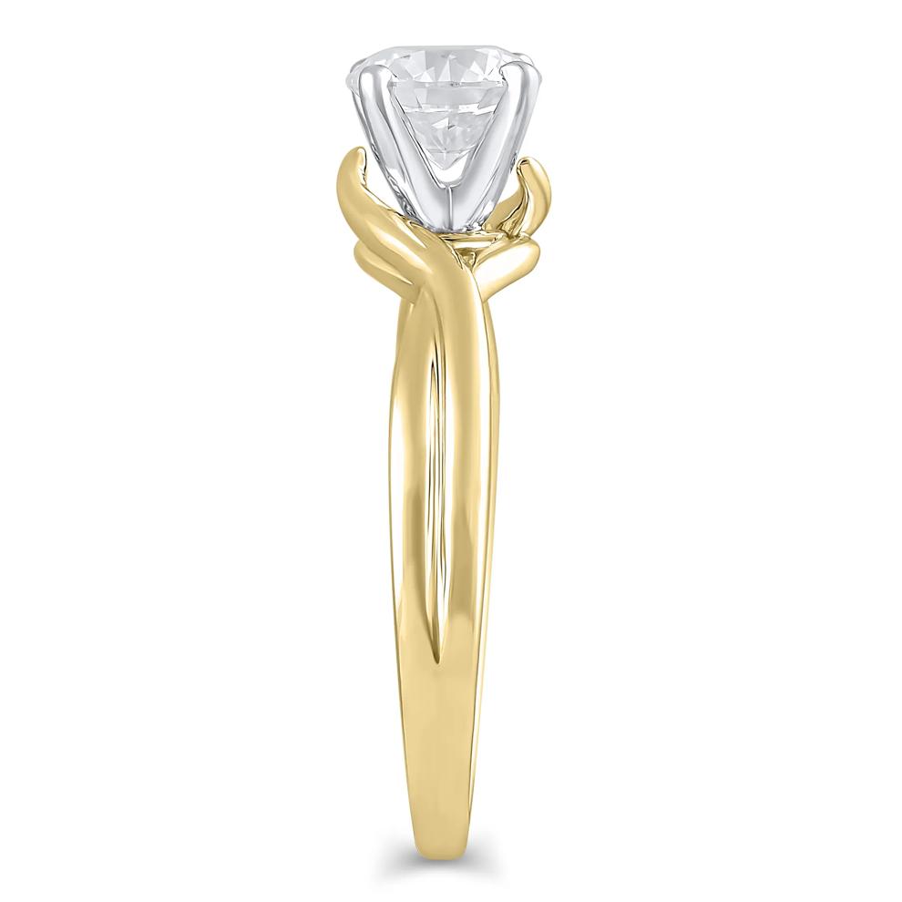 Bypass Twist Shank Semi-Mount Engagement Ring in 14K Gold (Setting Only) – Image 5 of 6