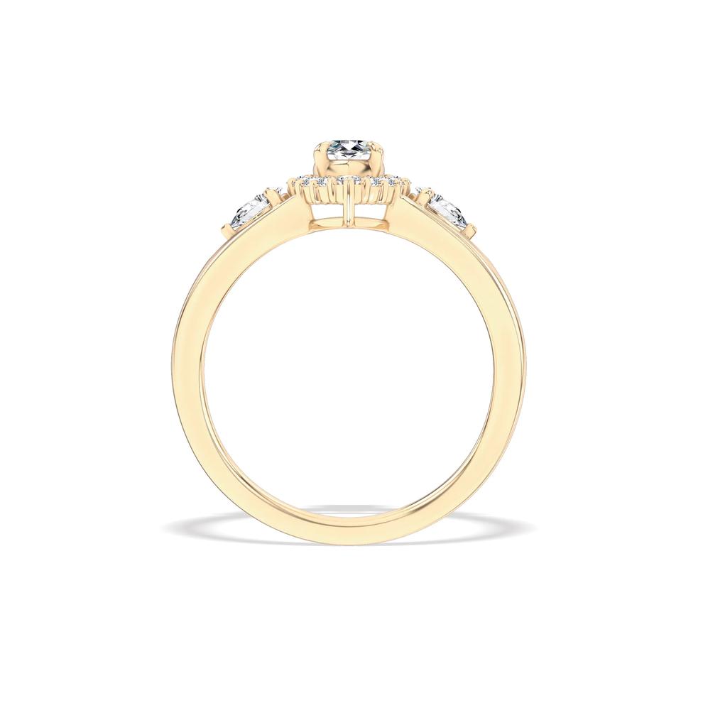 Diamond Marquise Center Halo Engagement Ring in 14K Yellow Gold (7/8 ct. tw.) – Image 2 of 4