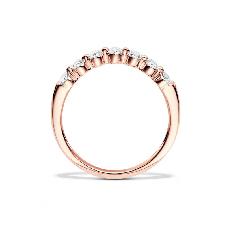 Lab Grown Diamond Seven-Stone Shared-Prong Band in 14K Rose Gold &#40;1/2 ct. tw.&#41;  – Image 2 of 4