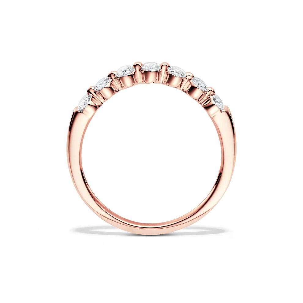 Lab Grown Diamond Seven-Stone Shared-Prong Band in 14K Rose Gold (1/2 ct. tw.)  – Image 2 of 4