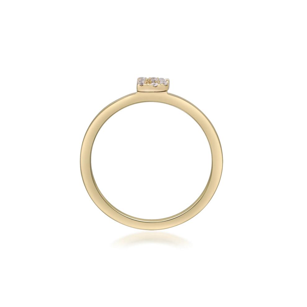 Diamond Accent "B" Initial Ring in 10K Yellow Gold – Image 2 of 5