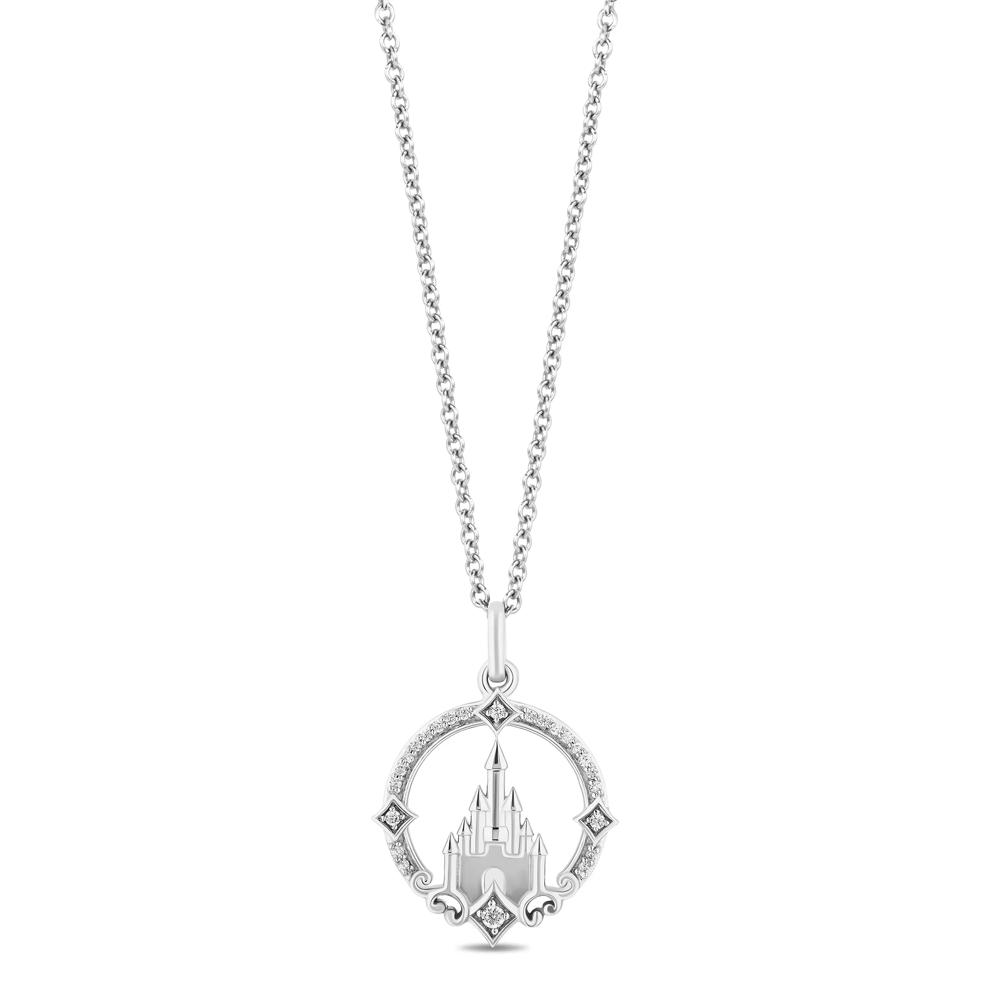 Majestic Princess Diamond Castle Necklace in Sterling Silver (1/10 ct. tw.) – Image 1 of 1