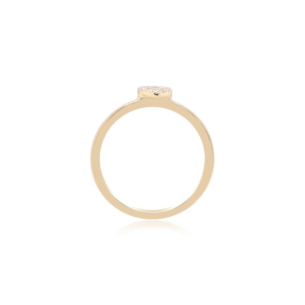 Diamond Accent Heart Ring in 10K Yellow Gold – Image 2 of 3