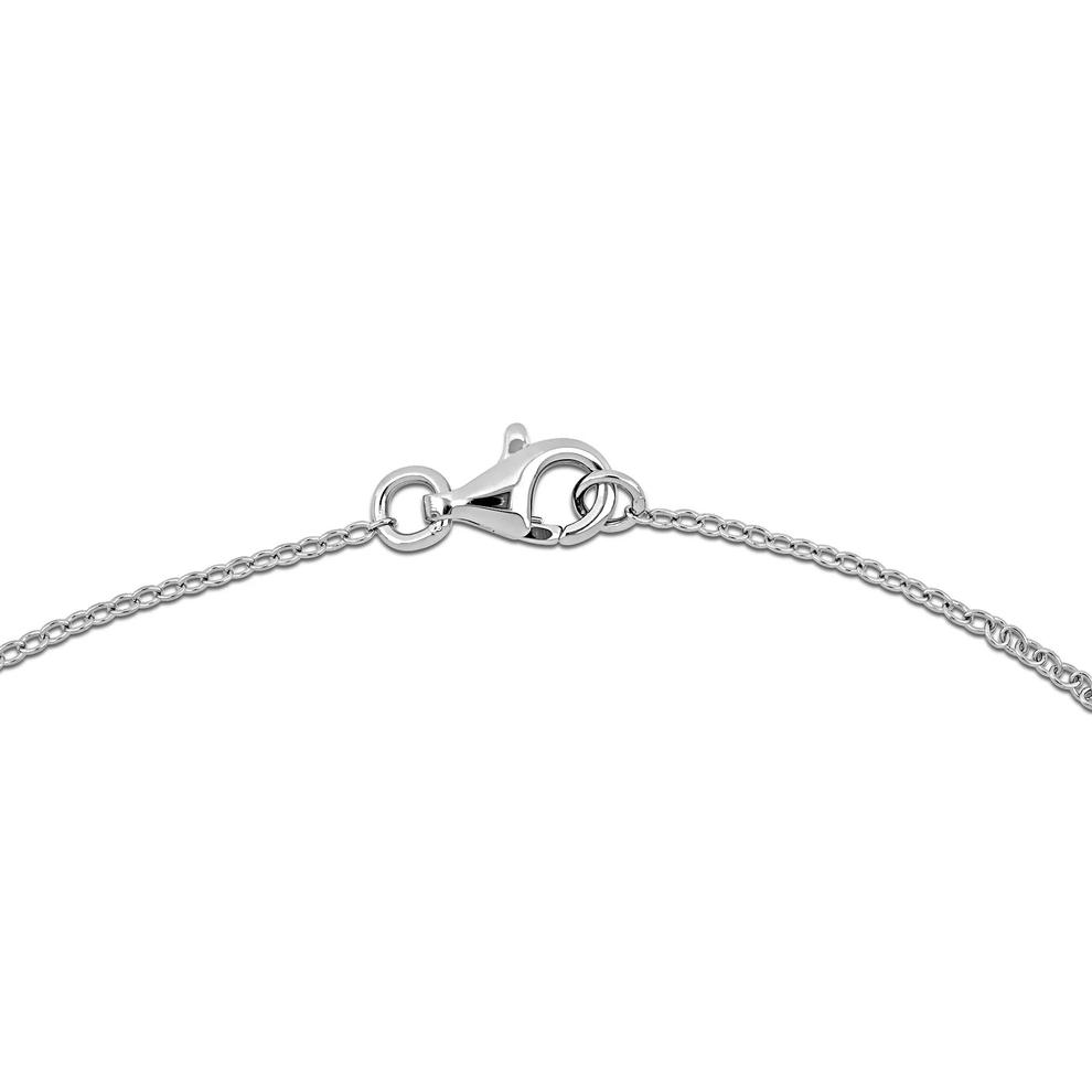 Lab-Created Moissanite Halo Pendant Necklace in Sterling Silver ( 1 1/2 ct. dew) – Image 2 of 4