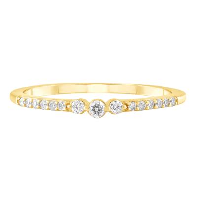 Round Diamond Stack Wedding Band in 10K Yellow Gold (1/8 ct. tw.)