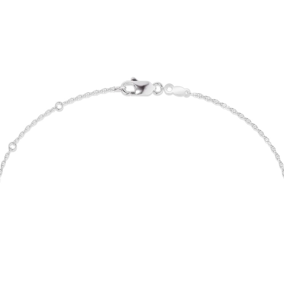 Diamond Rondelle Slider Pendant Necklace in 10K White Gold (1/4 ct. tw.) – Image 2 of 4