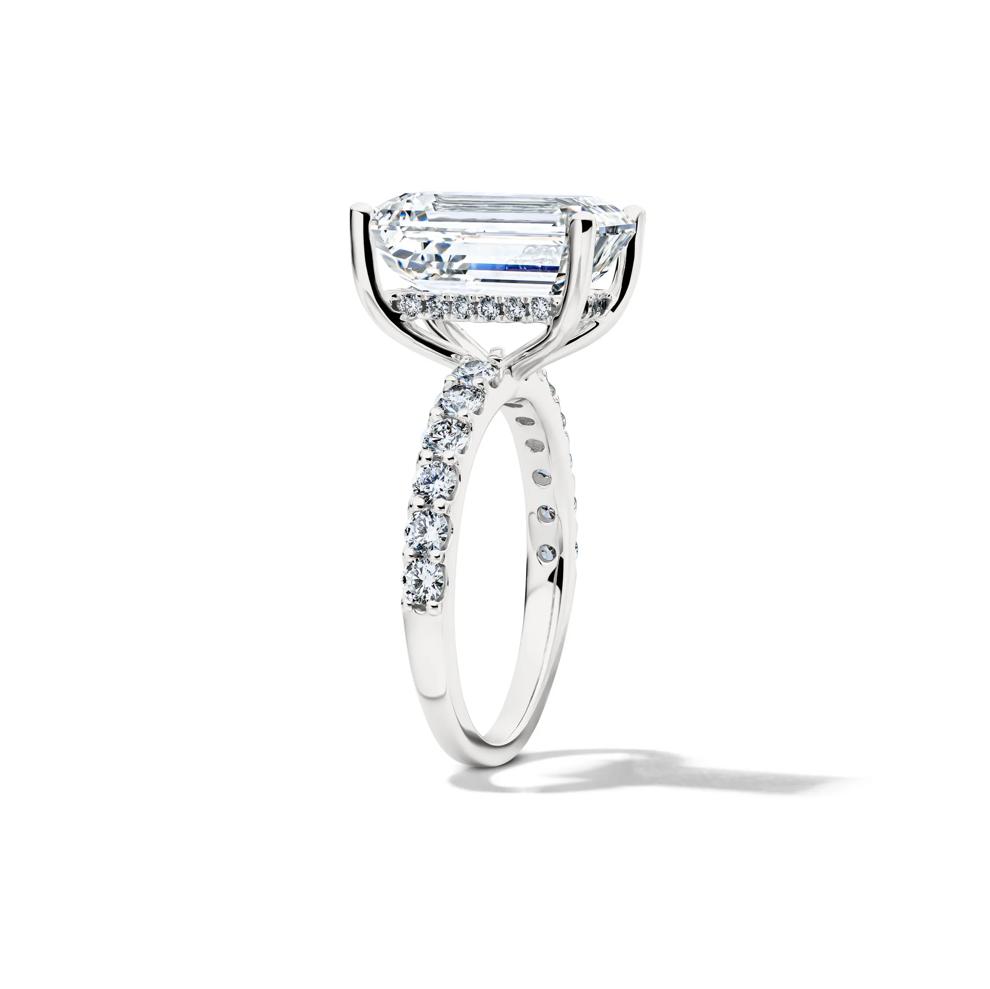 Lab Grown Diamond Emerald-Cut Engagement Ring in 14K White Gold (7 3/4 ct. tw.) – Image 3 of 4