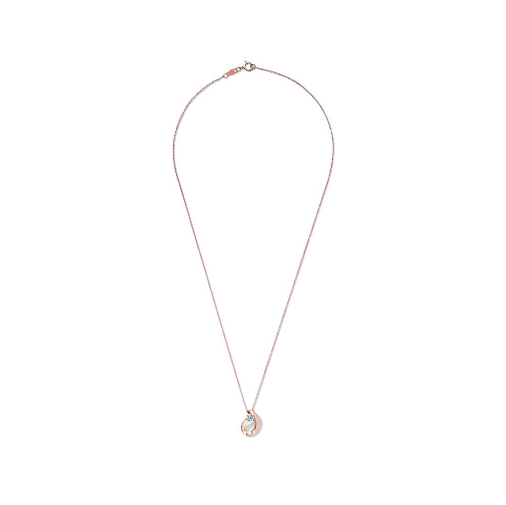 Lab Grown Diamond Solitaire Pendant in 14K Rose Gold (1/4 ct. tw.) – Image 2 of 4