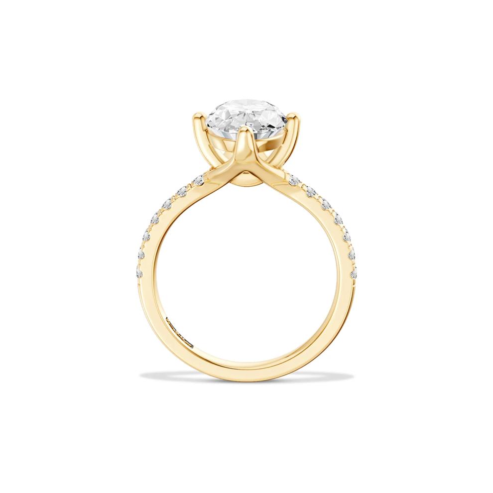 Carrie Lab Grown Diamond Engagement Ring in 18K Yellow Gold (3 1/4 ct. tw.) – Image 4 of 4