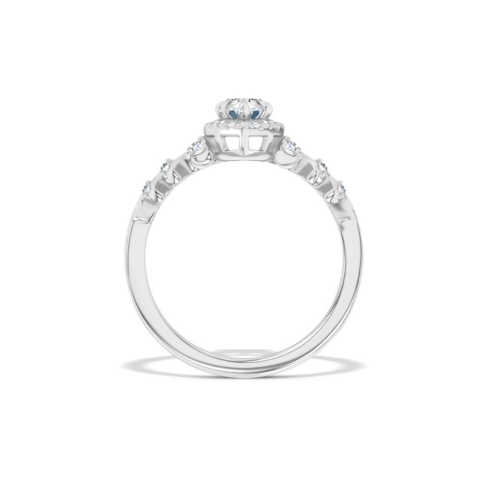 Diamond Marquise Center Halo Engagement Ring in 14K White Gold (3/4 ct. tw.) – Image 2 of 4