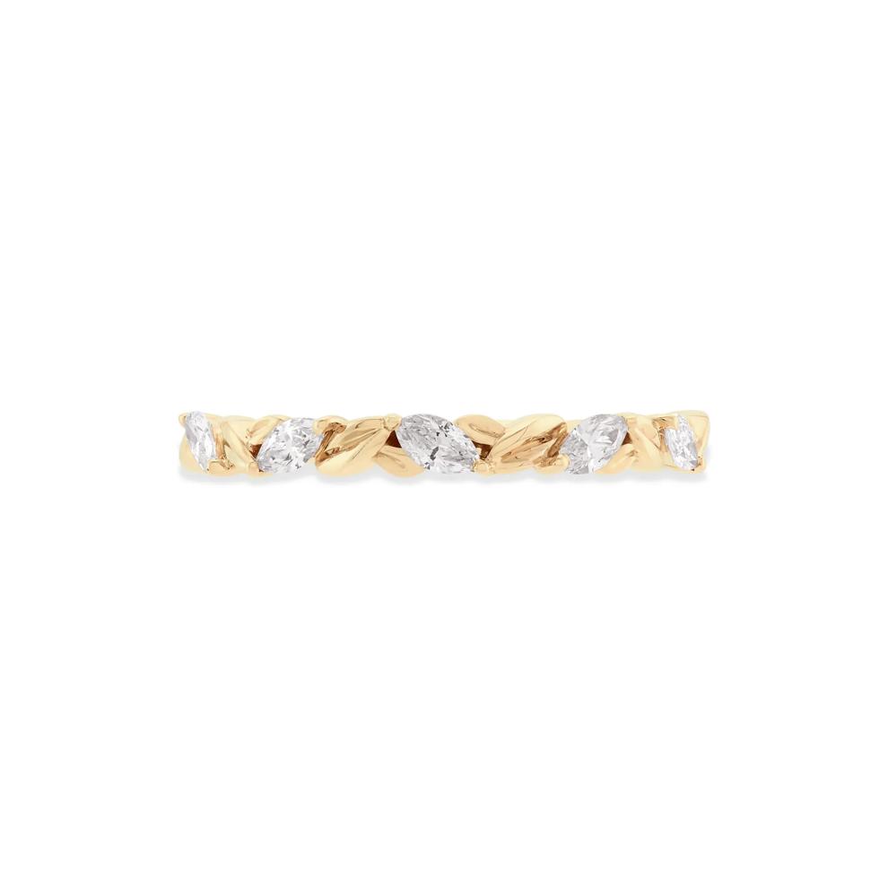 Lab Grown Diamond Marquise Band in 10K Yellow Gold (1/4 ct. tw.) – Image 1 of 4