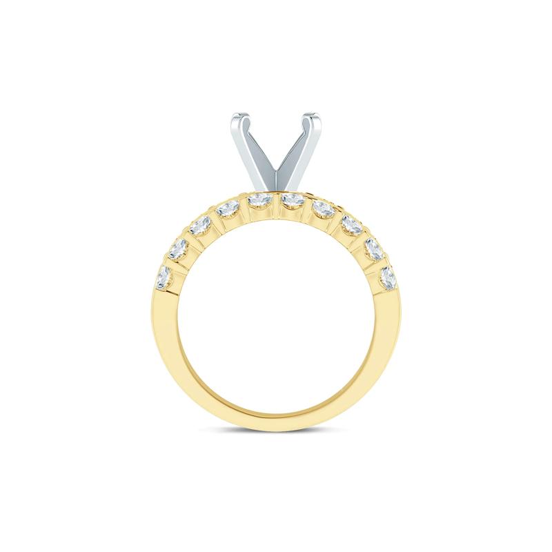 Lab Grown Diamond Semi-Mount Engagement Ring in 14K Yellow Gold &#40;1 1/2 ct. tw.&#41; &#40;Setting Only&#41; – Image 4 of 6