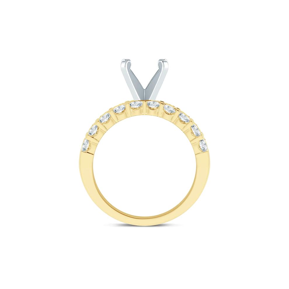 Lab Grown Diamond Semi-Mount Engagement Ring in 14K Yellow Gold (1 1/2 ct. tw.) (Setting Only) – Image 4 of 6