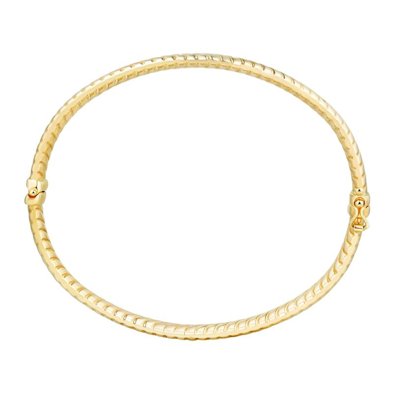 Shrimp-Textured Bangle Bracelet in 14K Yellow Gold – Image 2 of 3