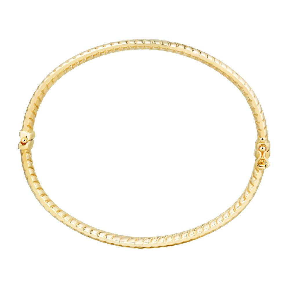 Shrimp-Textured Bangle Bracelet in 14K Yellow Gold – Image 2 of 3