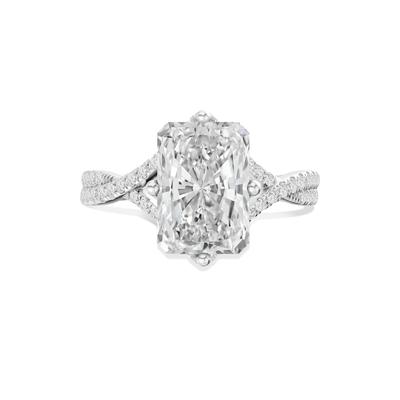 Lucca Lab Grown Diamond Radiant Center Engagement Ring in Platinum (3 1/3 ct. tw.)