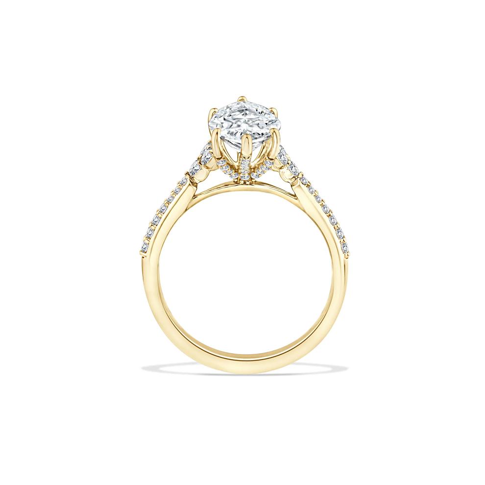 Lab Grown Diamond Marquise Engagement Set in 14K Yellow Gold (3 ct. tw.) – Image 2 of 6