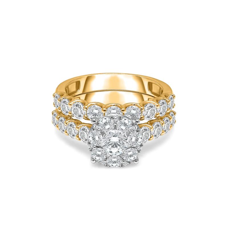 Lab Grown Diamond Engagement Ring Set in 10K Yellow Gold &#40;3 ct. tw.&#41; – Image 1 of 3