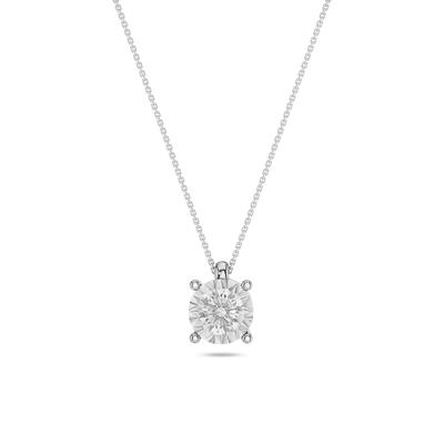 Lab Grown Diamond Illusion Pendant in 10K White Gold (1/2 ct. tw. )