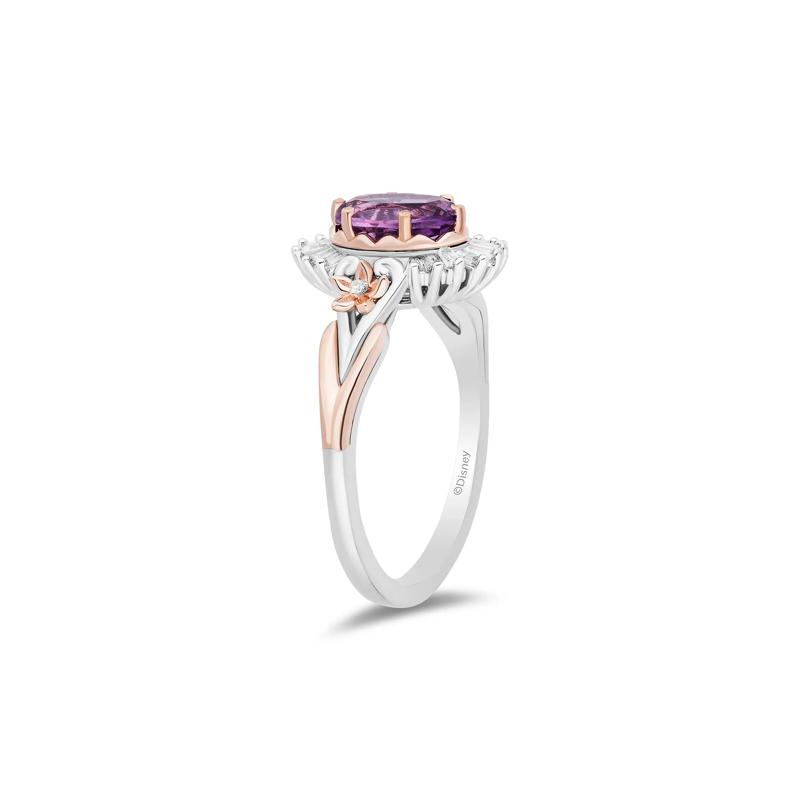 Rapunzel Amethyst Ring in Sterling Silver &amp; 10K Rose Gold &#40;1/5 ct. tw.&#41; – Image 3 of 4