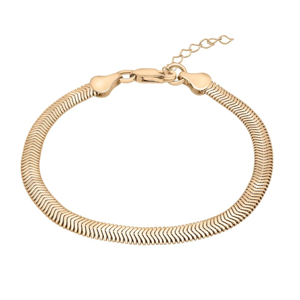 Snake Chain Bracelet in Vermeil, 7.5" – Image 1 of 6