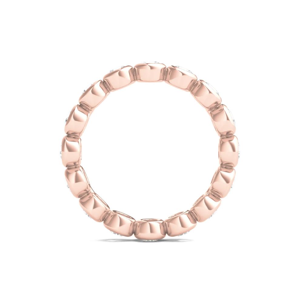 Round Lab Grown Diamond Bezel-Set Eternity Band in 14K Rose Gold (2 ct. tw.) – Image 2 of 3