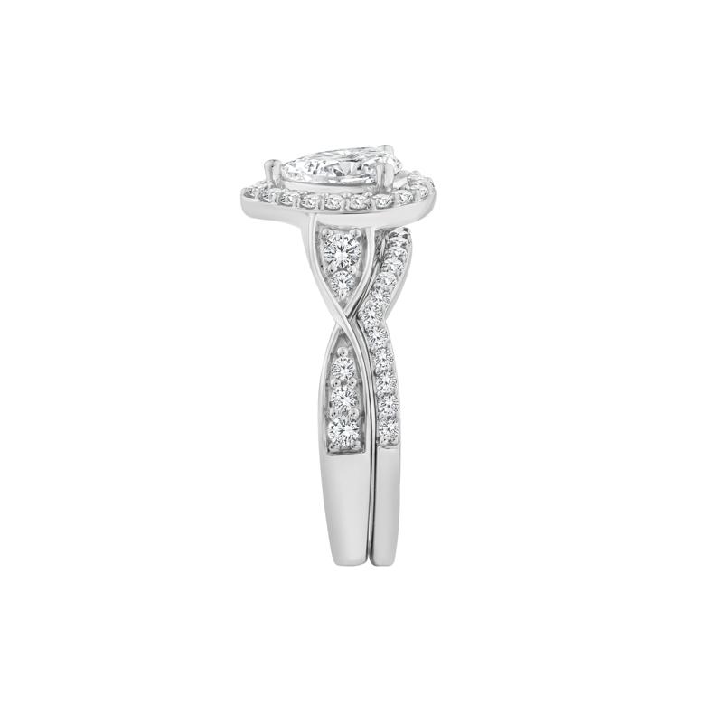 Lab Grown Diamond Pear-Shaped Engagement Ring in 10K White Gold (1 1/3 ct. tw.) – Image 3 of 3