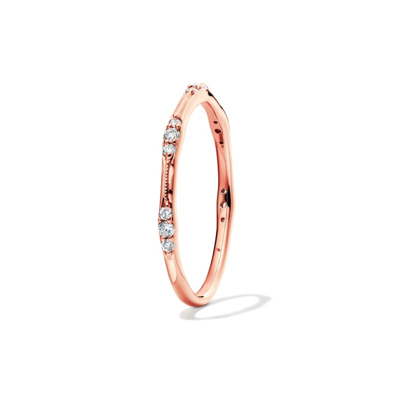 Lab Grown Diamond Milgrain Stack Band in 10K Rose Gold &#40;1/7 ct. tw.&#41; – Image 3 of 4