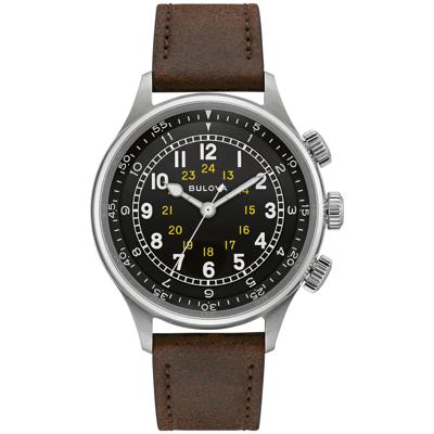 Gent's A-15 Pilot Watch in Brown Leather