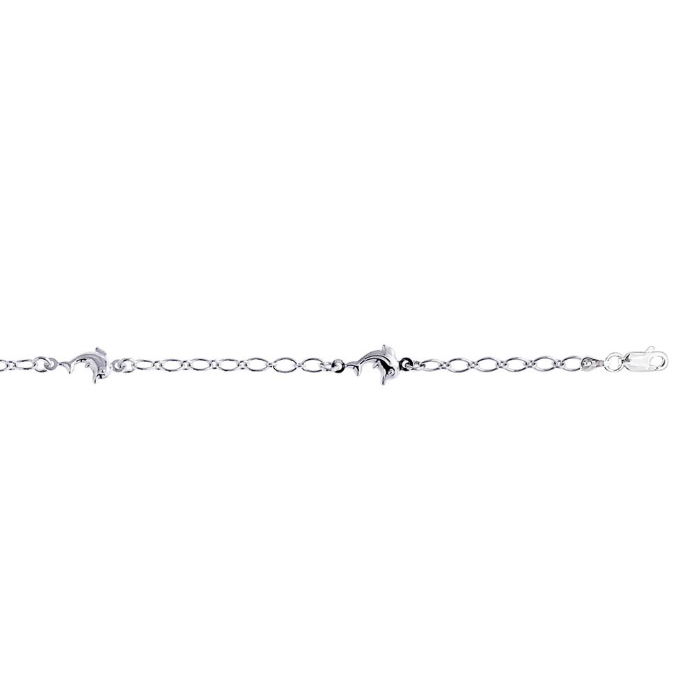 Dolphin Anklet in Sterling Silver – Image 2 of 2