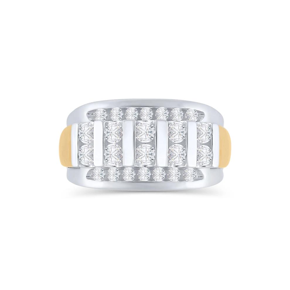 Men&rsquo;s Lab Grown Diamond Ring in 10K Yellow &amp; White Gold (1 1/2 ct. tw.) – Image 1 of 3