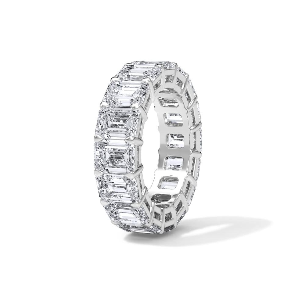 Lab Grown Diamond Emerald-Cut Eternity Band in Platinum (12 ct. tw.) – Image 3 of 4