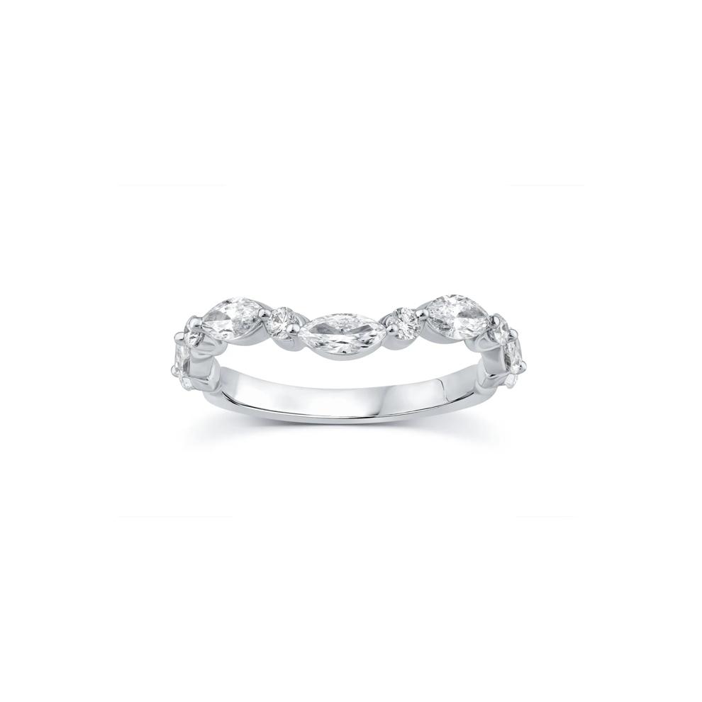Lab Grown Diamond Contour Band in 14K White Gold (1 ct. tw.) – Image 1 of 3